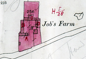 Jobs Farm on the map accompanying the 1926 valuation